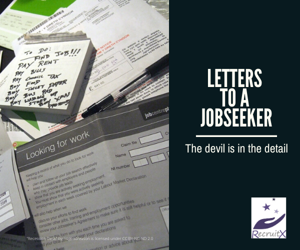 Letters to a jobseeker - Devil in the detail